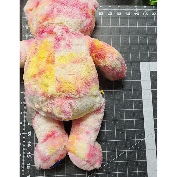 Build a Bear BABW Bear Dairy Queen Strawberry Blizzard Tye Dye Pink Yellow - Picture 8 of 8